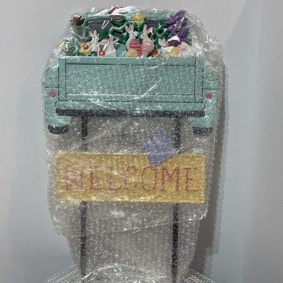 Easter Metal Truck with Bunnies Garden Stake NWT - Picture 7 of 8